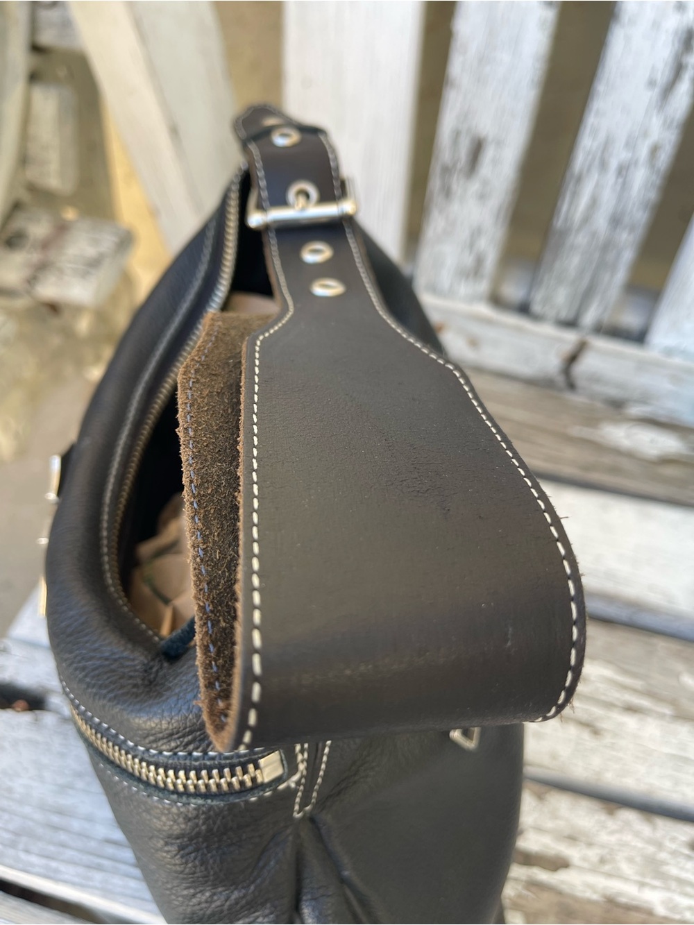Harley-Davidson Women’s HD621 Black Leather Shoulder Bag Double Zipper Purse - Picture 15 of 15